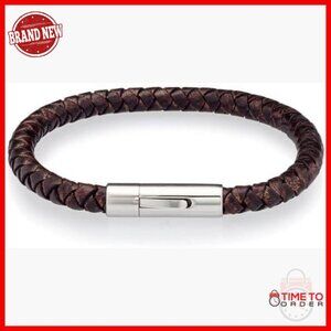 Leather Wrap Bracelet Unisex Wellness Wristband 8 Inch Size